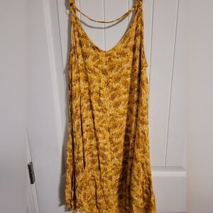 Robert Louis Yellow Boho Flowy Sundress Size Large